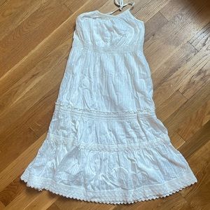 GapKids White Halter Dress w/metallic thread